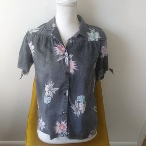 🌴TRUE Vintage 80's Feminine Surfer Hawaiian Top